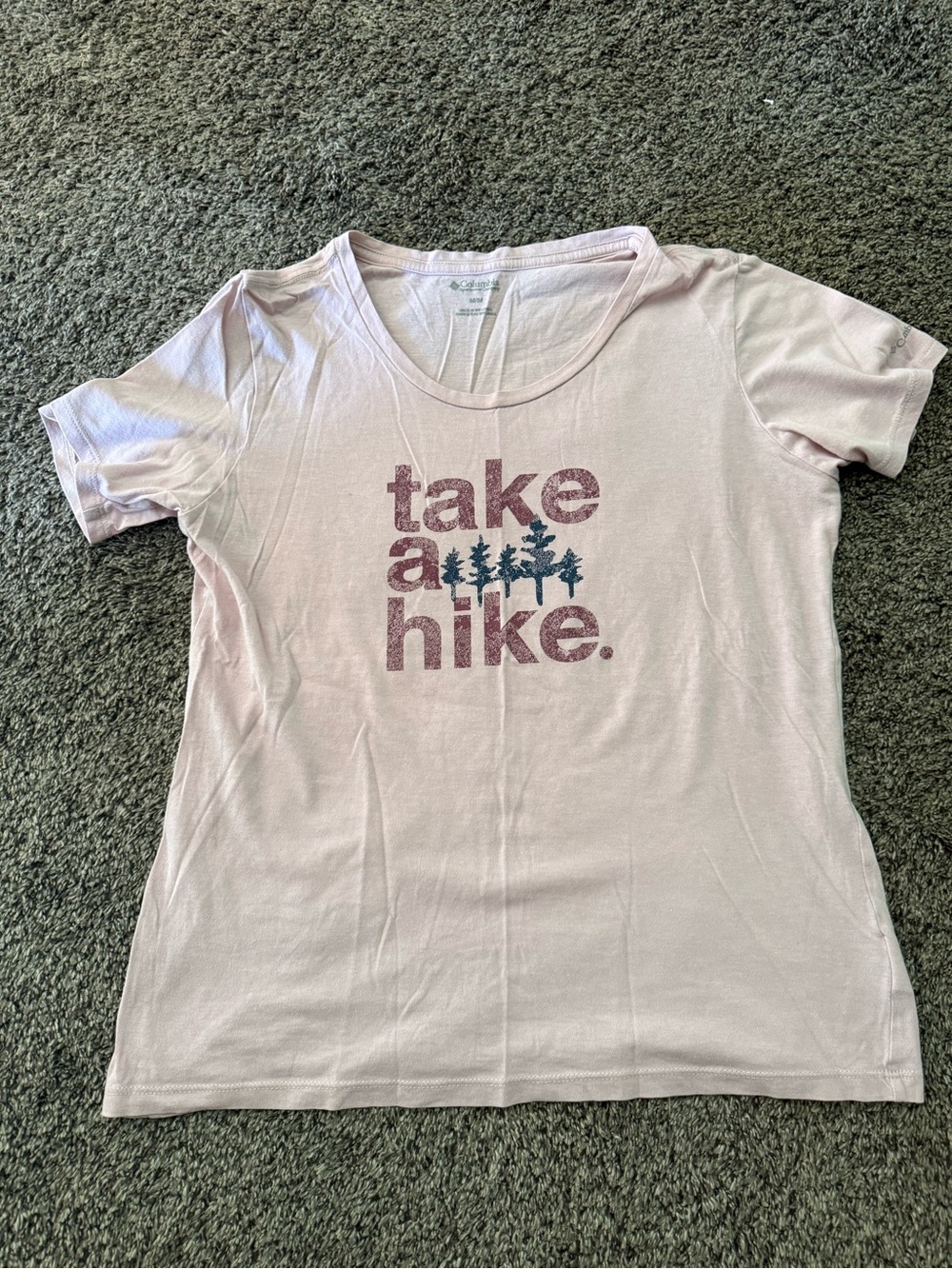 Columbia Light Pink 'Take a Hike' Graphic Tee